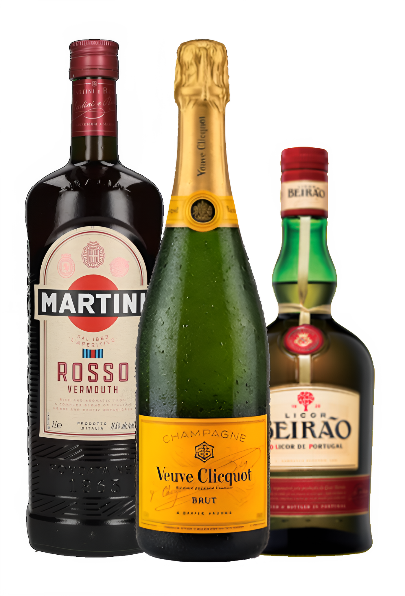 Aperitivo, champanhe e licor selecionados