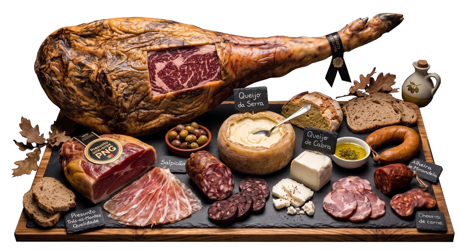 Tábua de charcutaria e entradas tradicionais